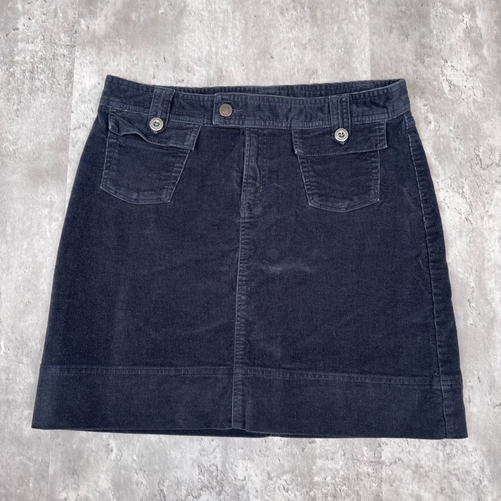 Patagonia Corduroy Skirt Women's 6 Blue Organic Cotton Granola Hiking Outdoors